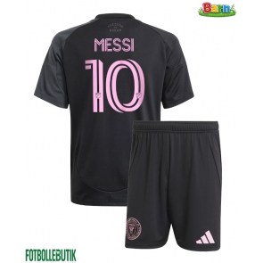 Inter Miami Lionel Messi #10 Bortaställ Barn 2025-26 Kortärmad (+ Korta byxor)